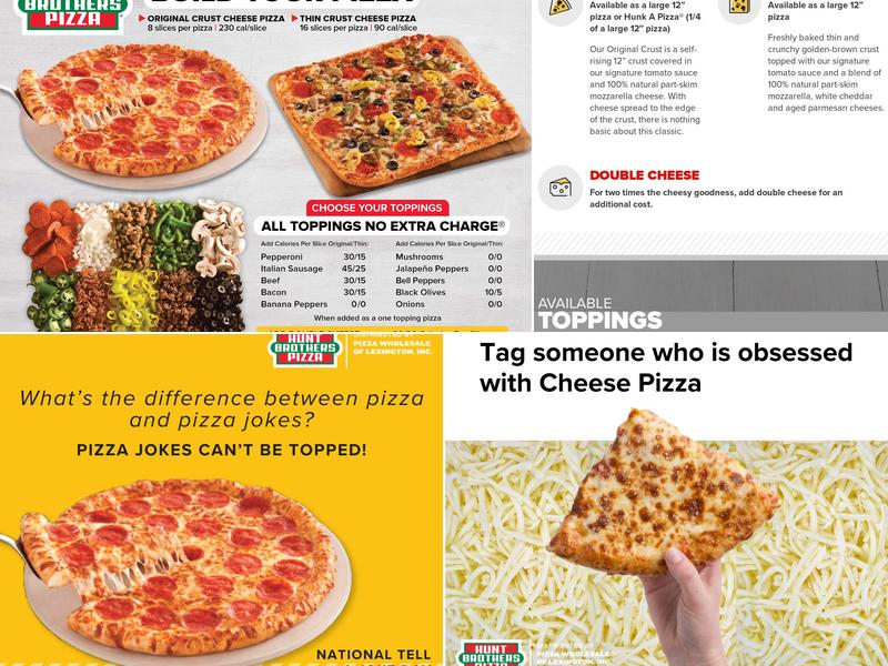 Hunt Brothers Pizza Menu