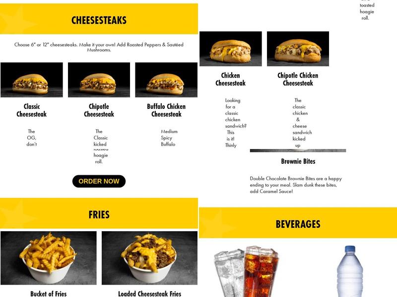 Pardon My Cheesesteak Menu