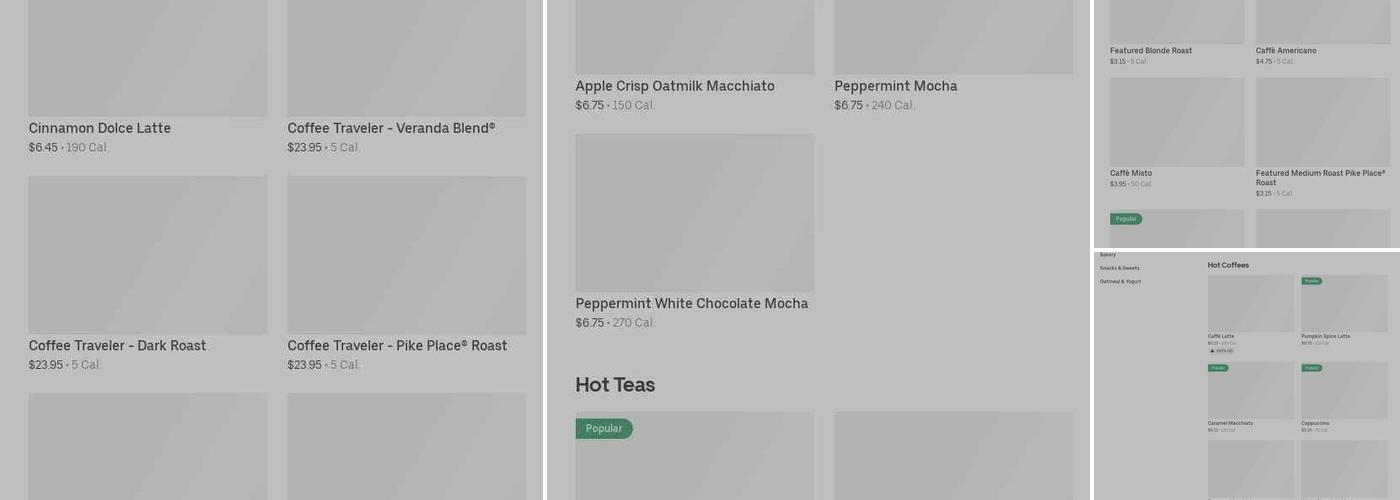 Starbucks Menu