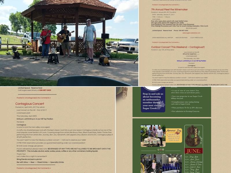 Sugar Creek Winery Menu