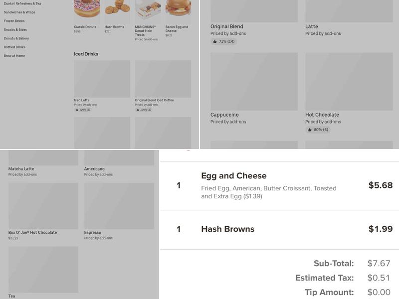 Dunkin Menu