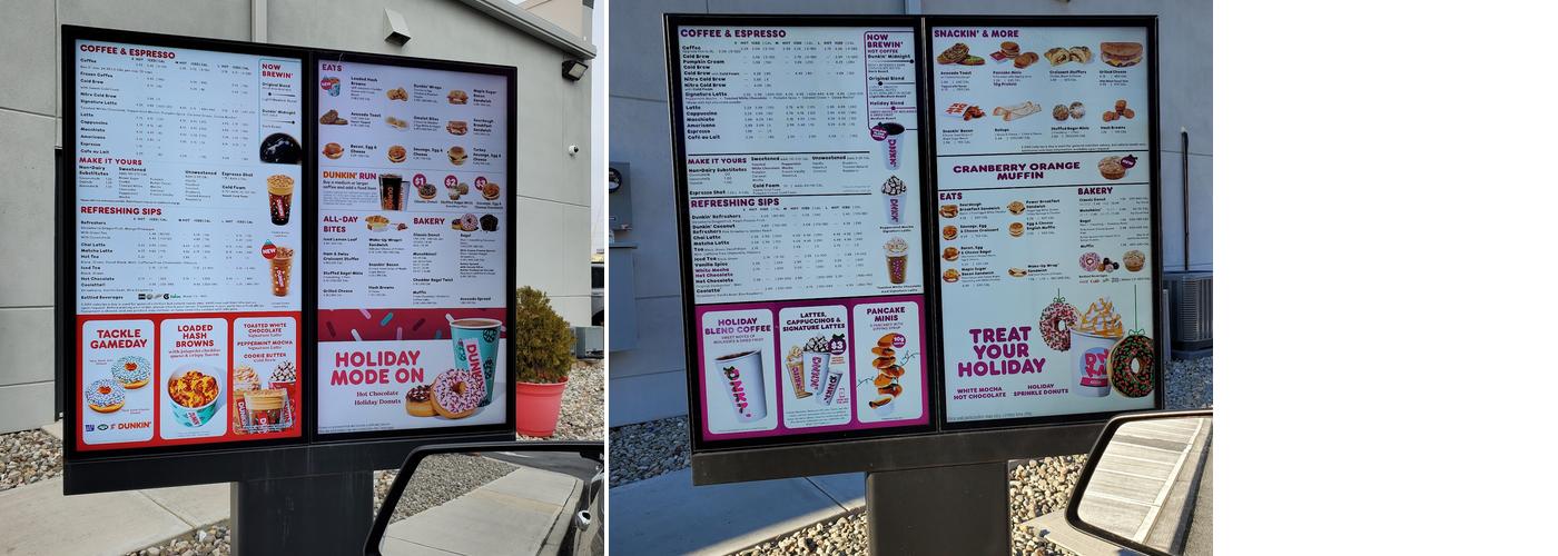 Dunkin' Menu