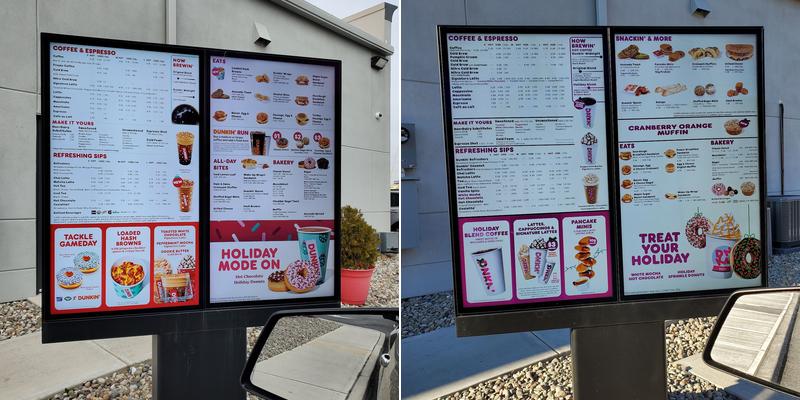 Dunkin' Menu