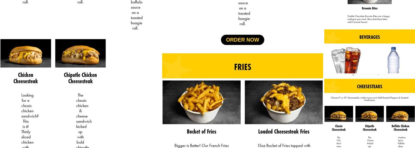 Pardon My Cheesesteak Menu