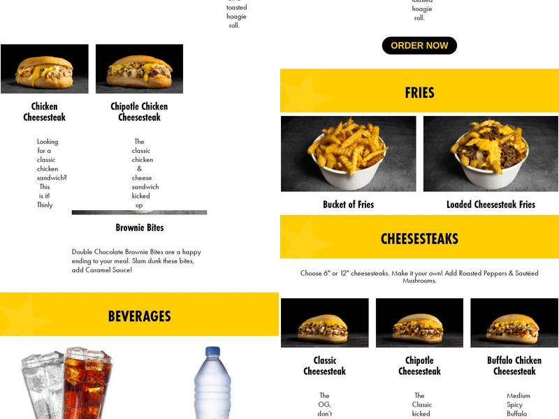 Pardon My Cheesesteak Menu