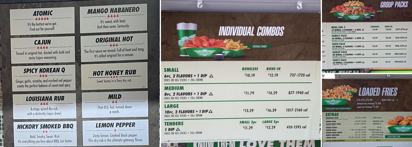 Wingstop Menu