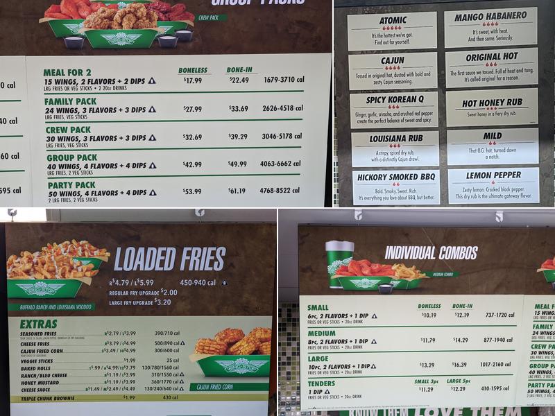 Wingstop Menu