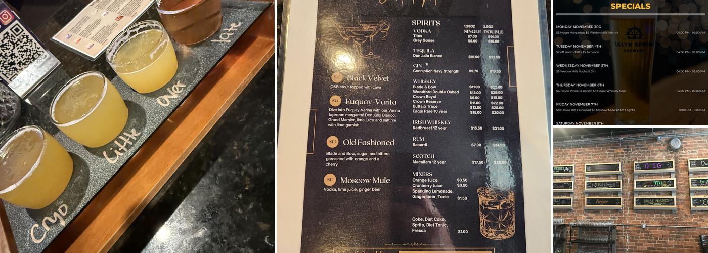 Oaklyn Springs Downtown Varina Menu