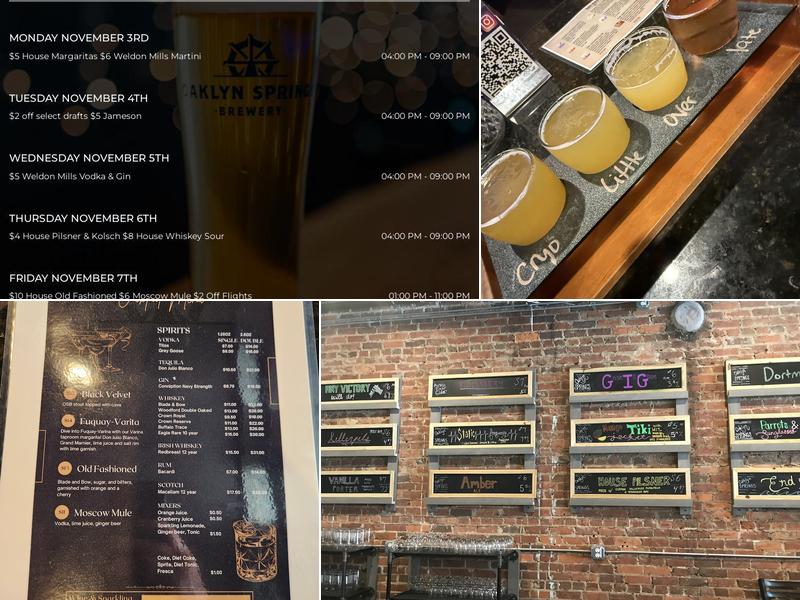 Oaklyn Springs Downtown Varina Menu