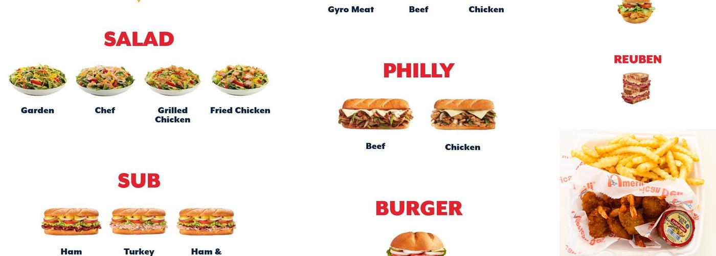 American Deli Menu