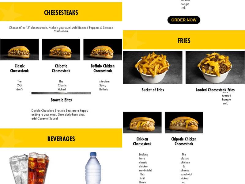 Pardon My Cheesesteak Menu