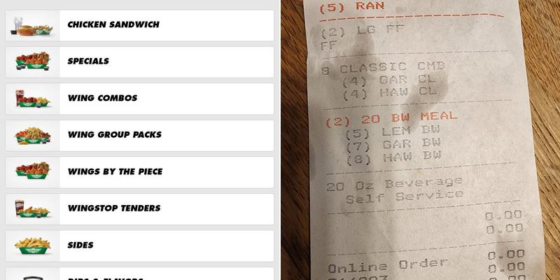 Wingstop Menu