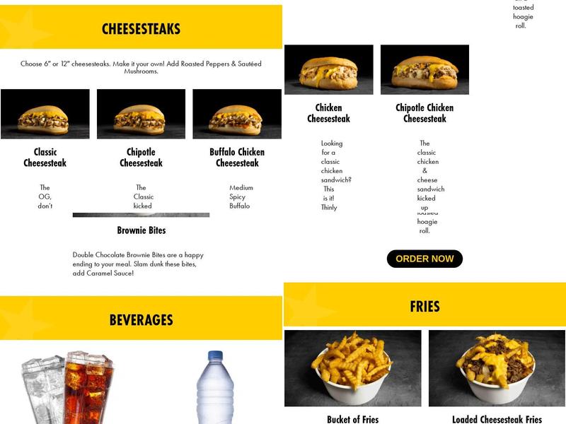 Pardon My Cheesesteak Menu