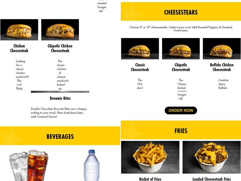 Pardon My Cheesesteak Menu