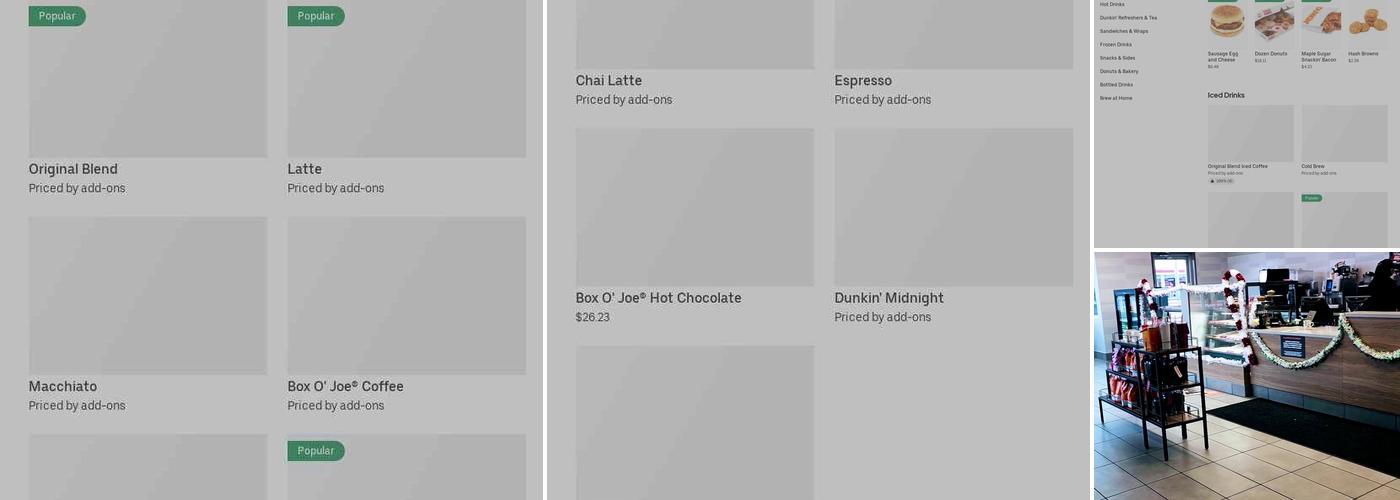 Dunkin' Menu
