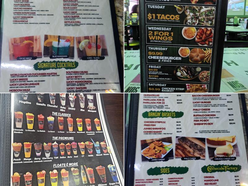 The Lucky Barrel Menu