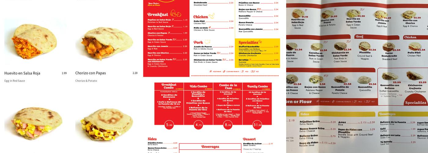 Gorditas Doña Lula Menu