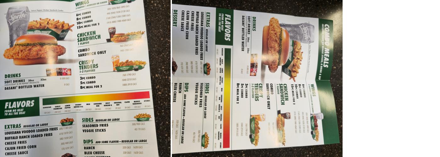 Wingstop Menu