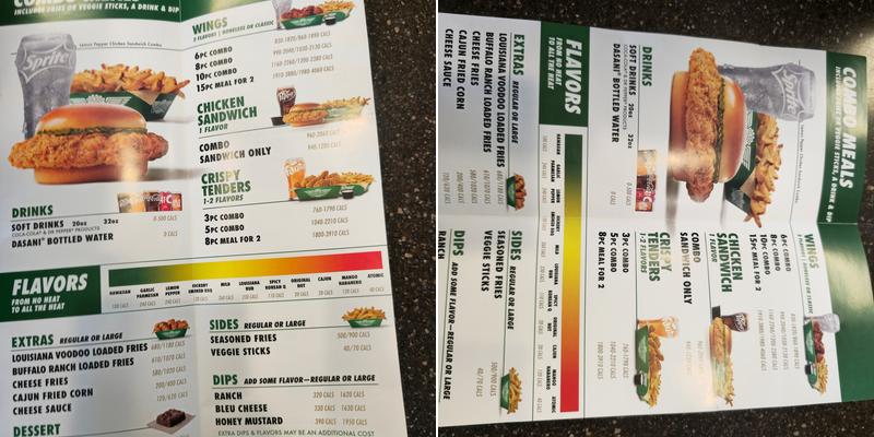 Wingstop Menu