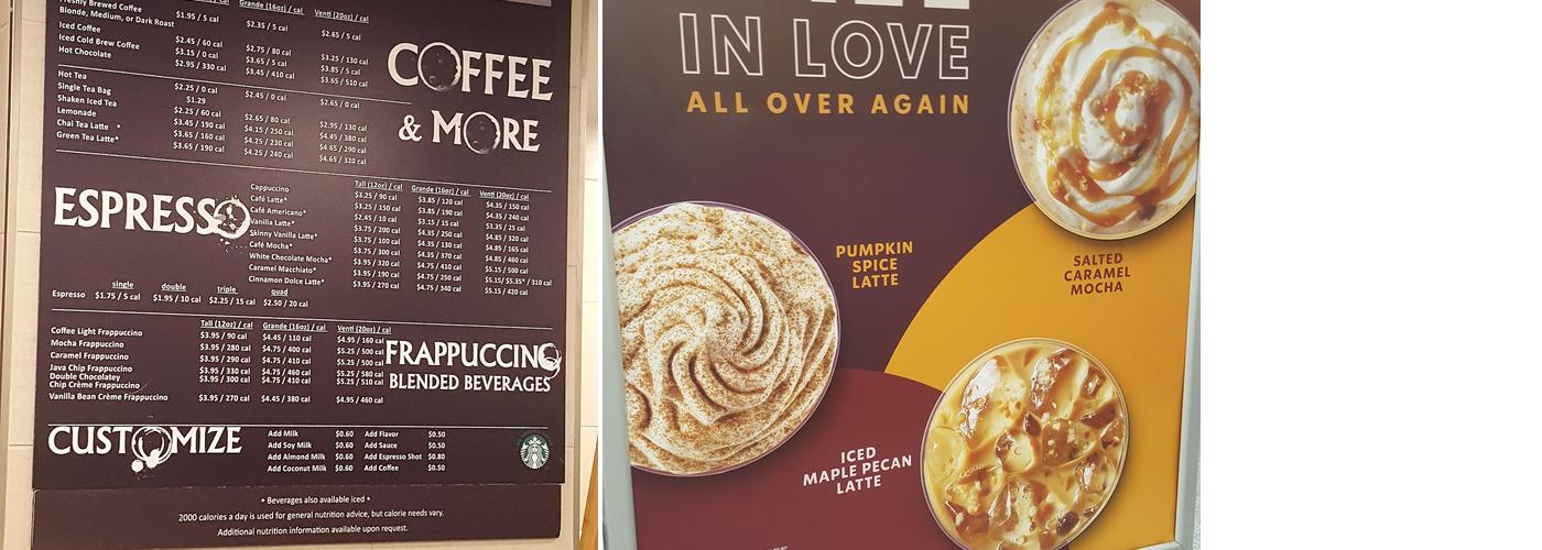 Starbucks Menu