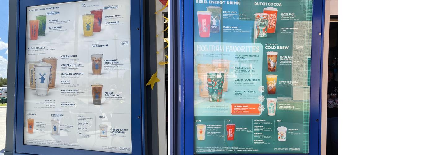 Dutch Bros Coffee Menu