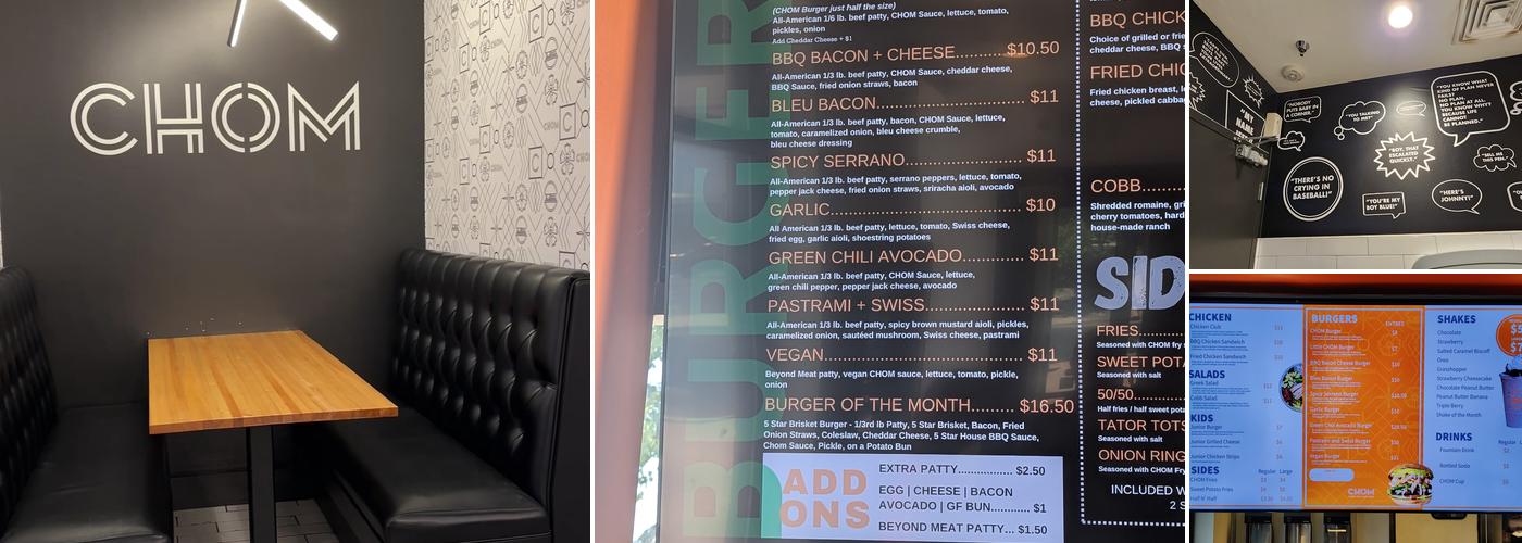 CHOM Burger Menu
