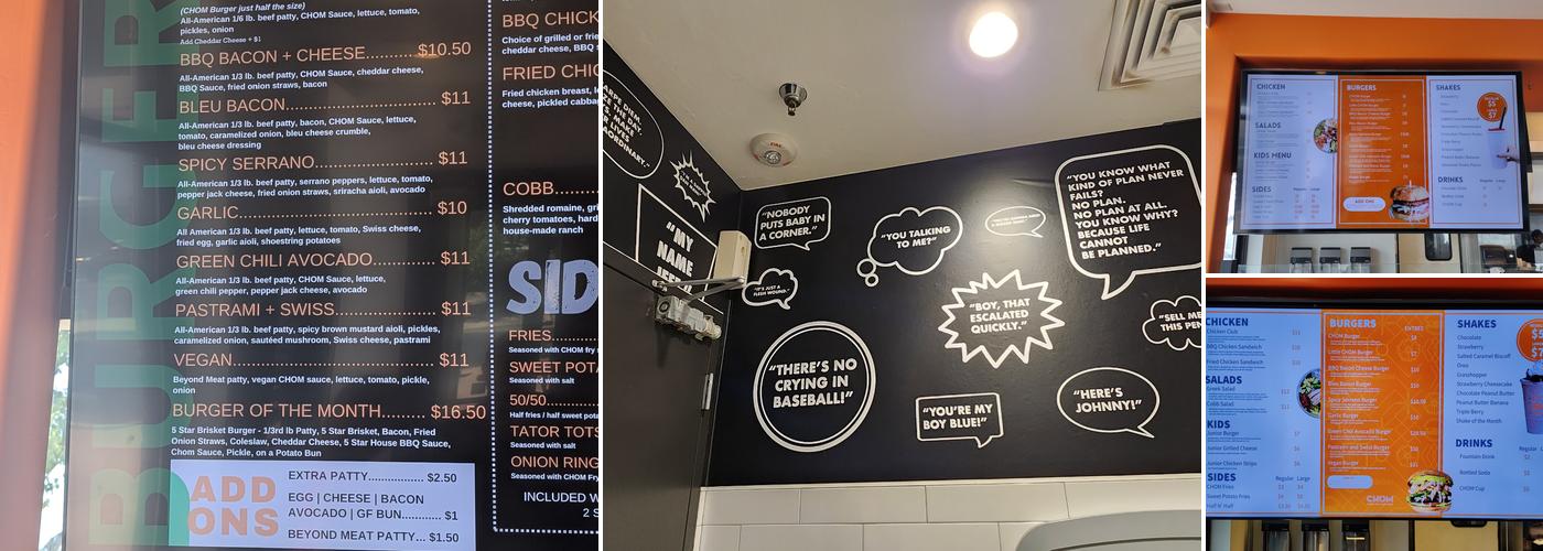 CHOM Burger Menu