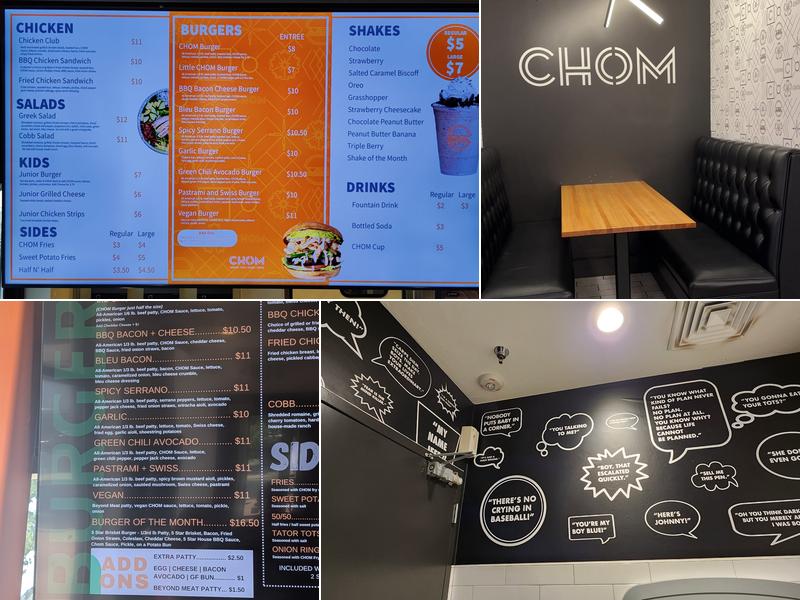 CHOM Burger Menu