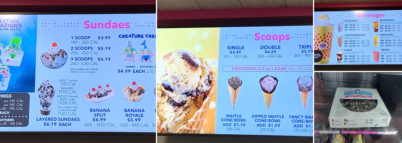 Baskin-Robbins Menu