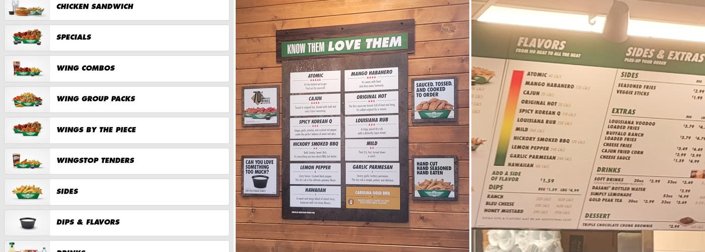Wingstop Menu