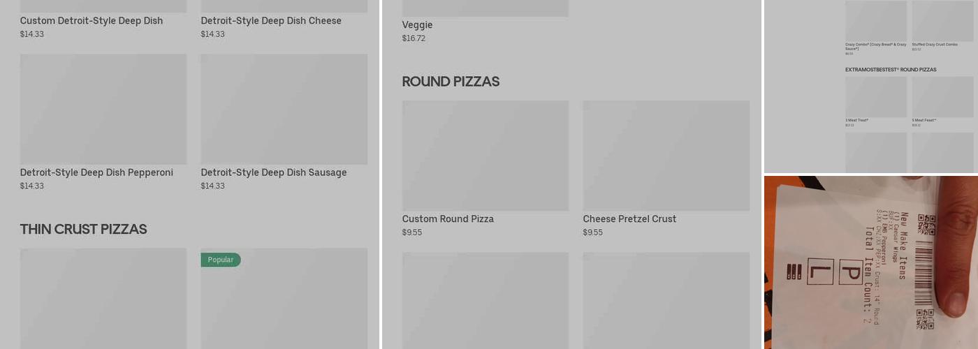 Little Caesars Pizza Menu