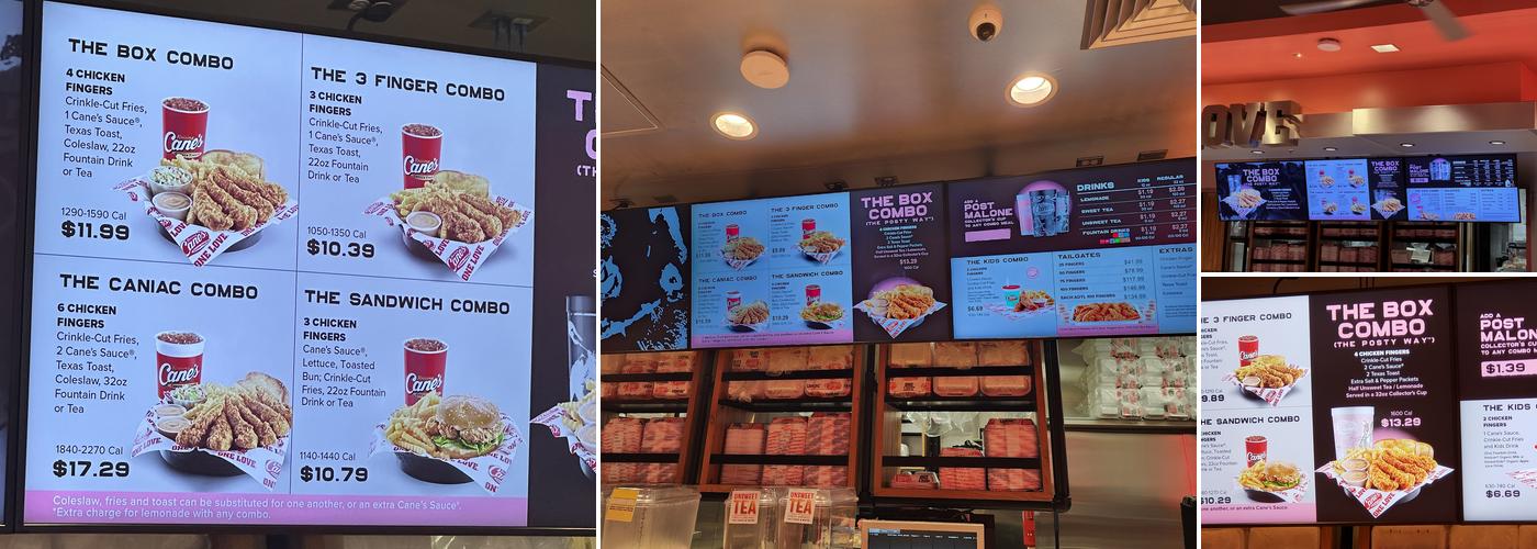 Raising Cane's Chicken Fingers Menu