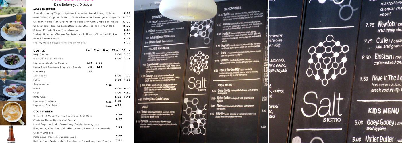 Salt Bistro Menu