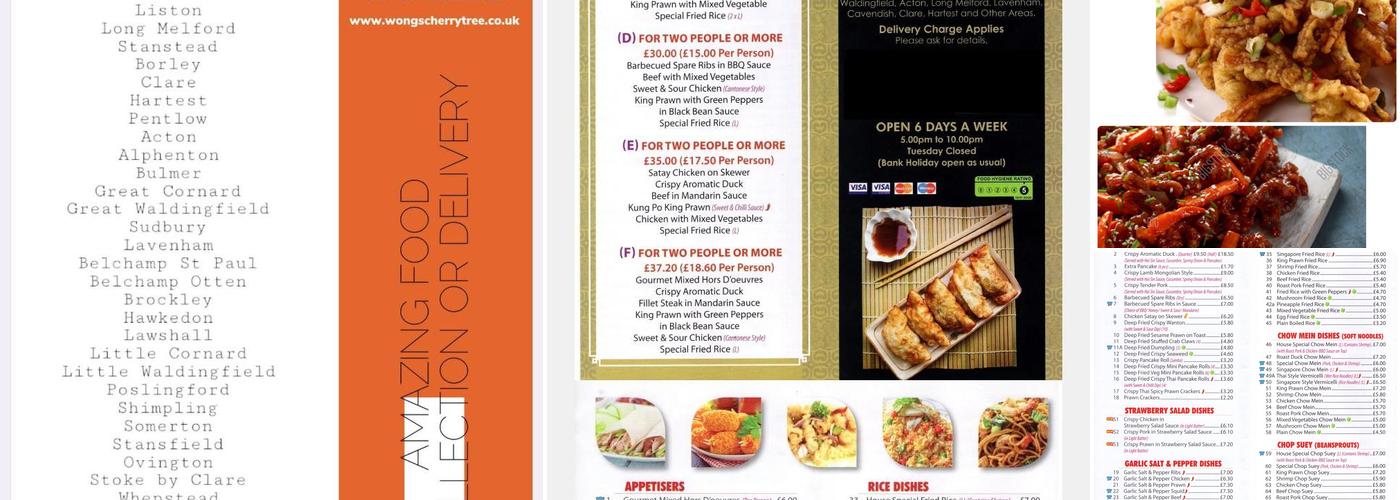 Wongs Cherry Tree Menu