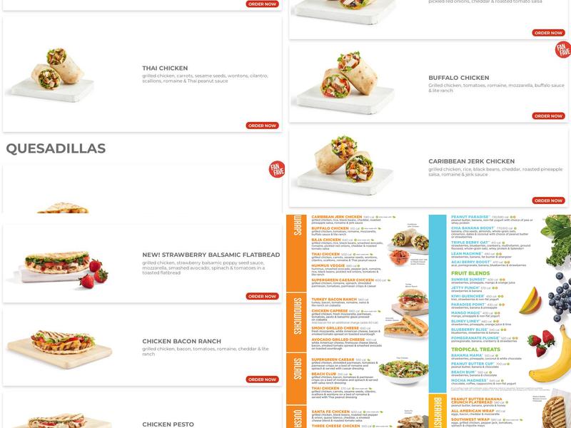 Tropical Smoothie Cafe Menu