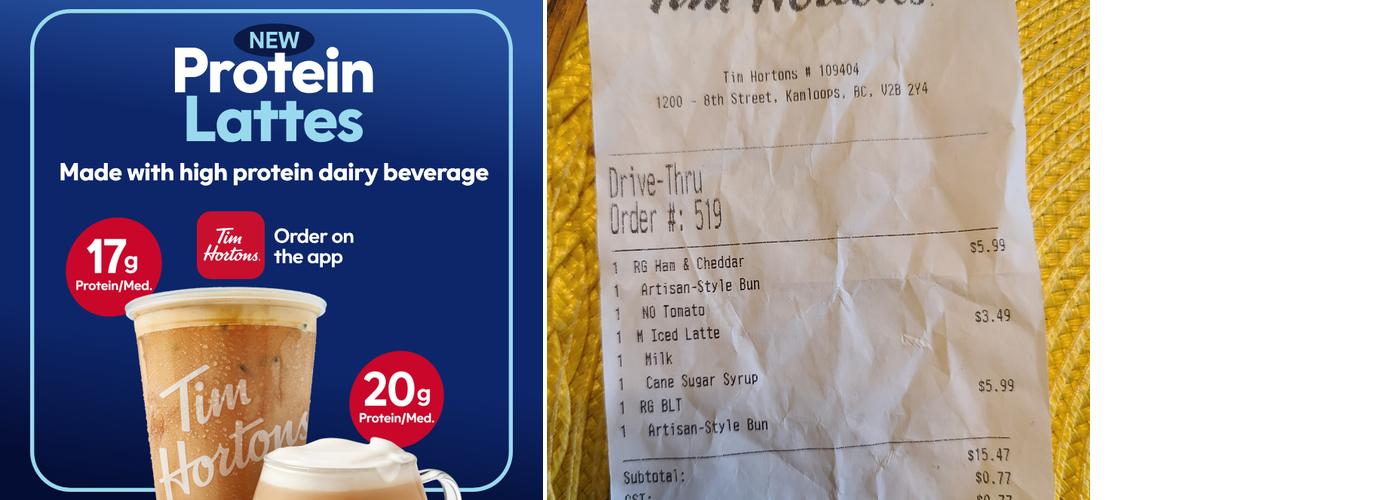 Tim Hortons Menu