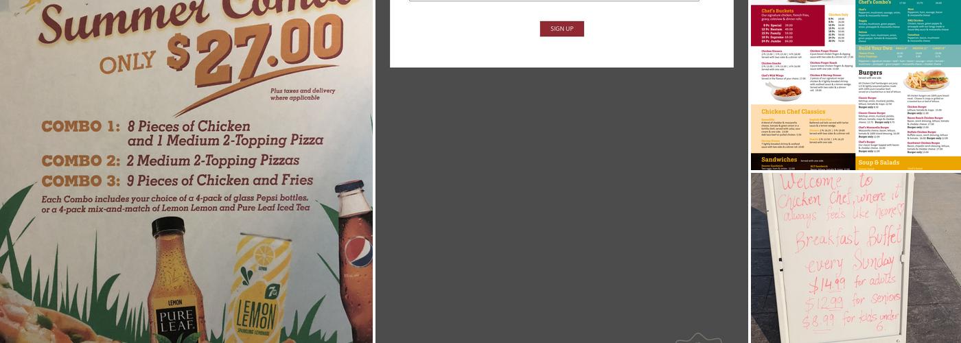 Chicken Chef Lorette Menu