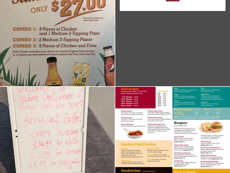 Chicken Chef Lorette Menu