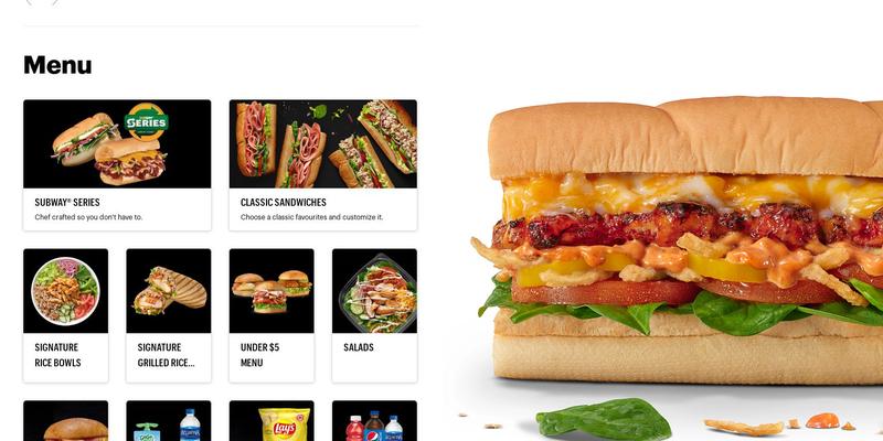 Subway Menu