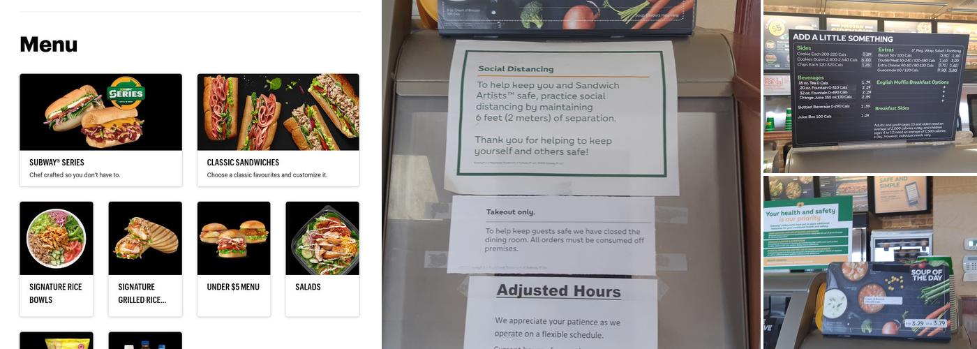 Subway Menu