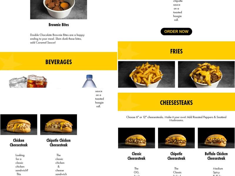 Pardon My Cheesesteak Menu