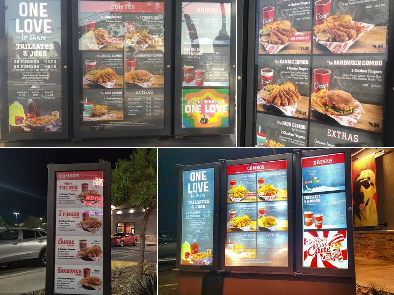 Raising Cane's Chicken Fingers Menu