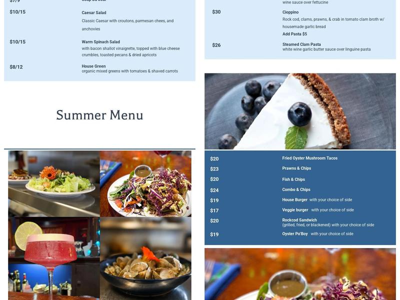 Old Abalone Pub Menu