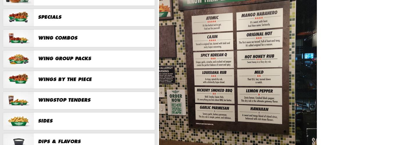 Wingstop Menu
