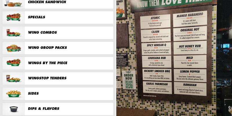 Wingstop Menu