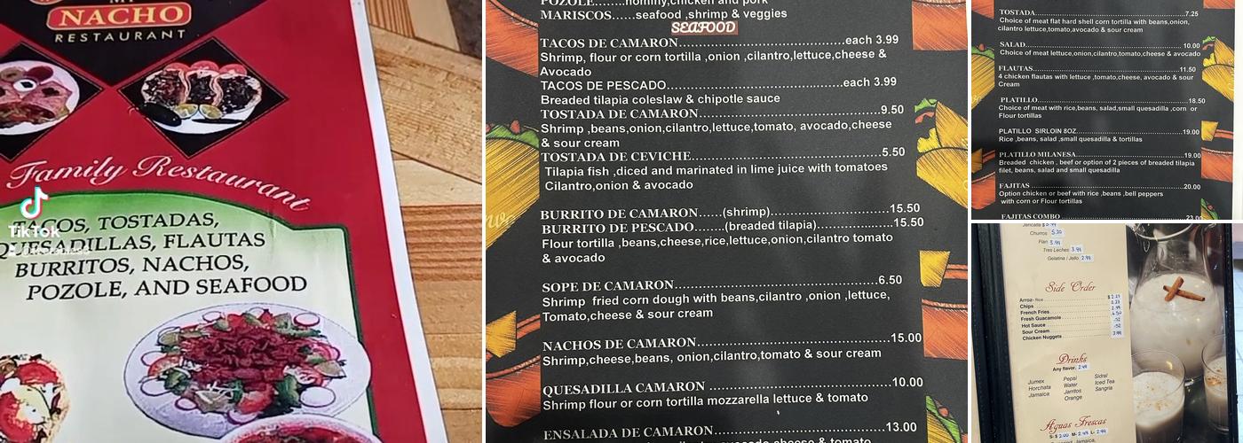 Taco Mi Nacho Southington Menu