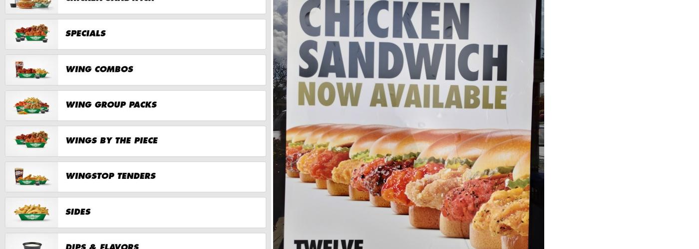 Wingstop Menu
