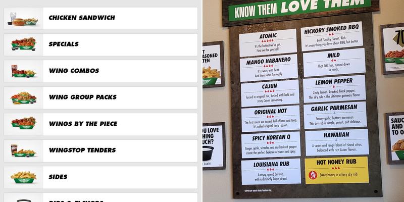 Wingstop Menu