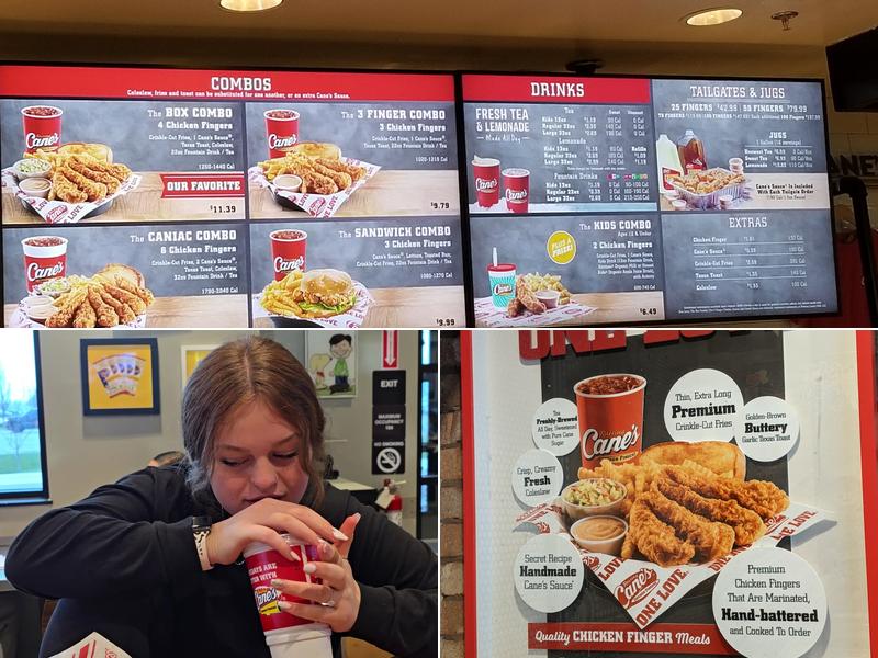 Raising Cane's Chicken Fingers Menu
