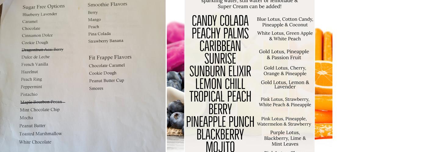 Spring Hollow Coffee Menu